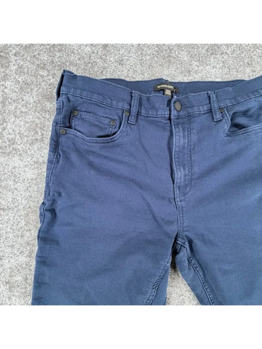 Banana Republic Chino Pants Mens 36x30 Blue‎ Stretch Straight Leg 5-Pockets
